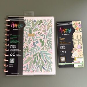 Happy Planner Garden Wedding Big Notebook and Stickers | NWT